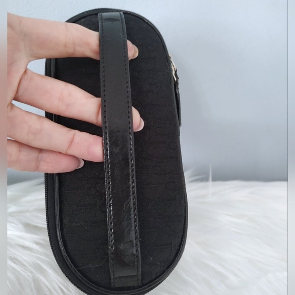 Dior Oblique canvas toiletry cosmetic travel case double zip EUC - Picture 4 of 6